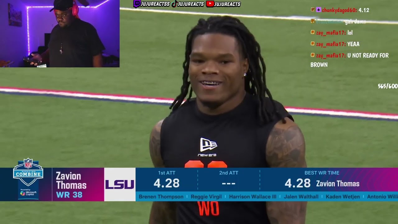 JuJuReacts To The 2026 NFL Combine | WR’s & QB’s 40 Yard Dash | Second Group