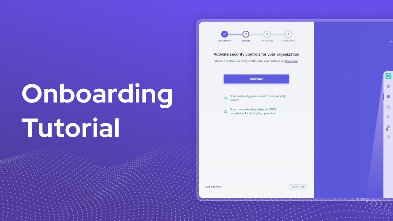 Guardz Tutorial: Onboarding