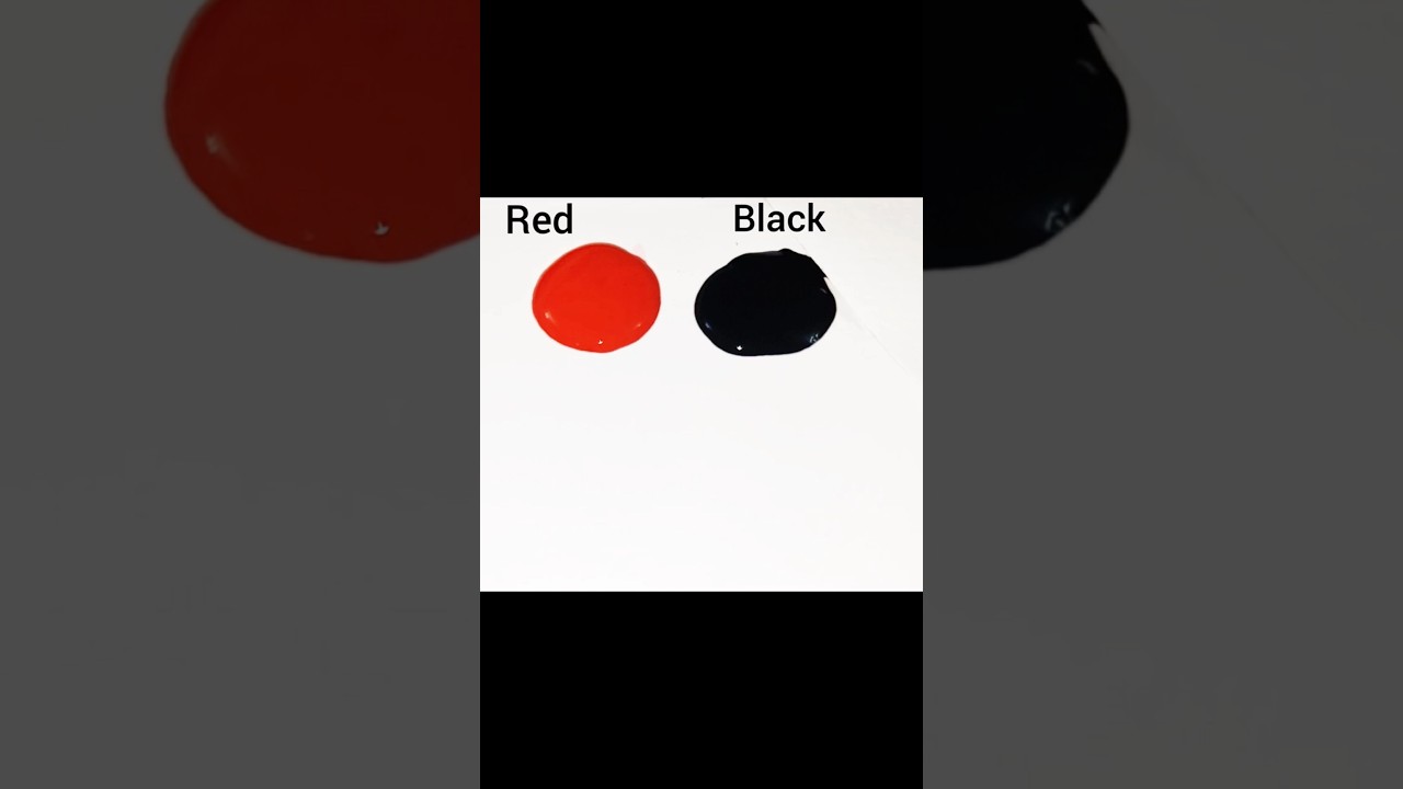 What colour does mixing black and red make? #youtubeshorts#color#paint#acrylicpaint#black#red#brown