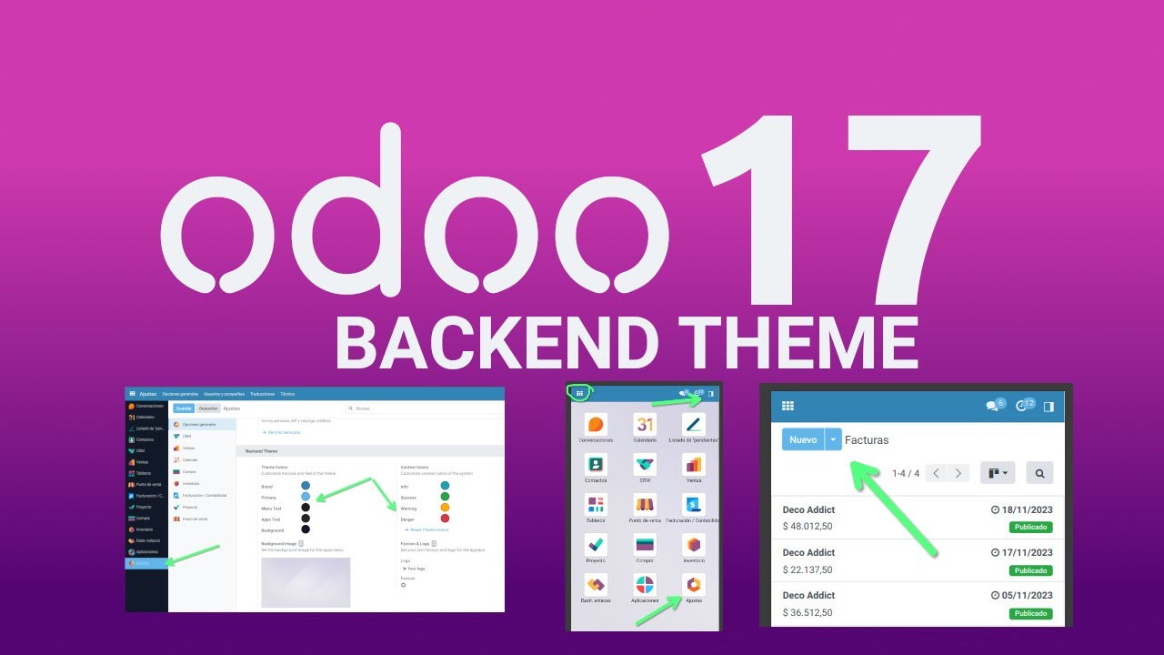 ✅ Odoo 17 Community Muk Backend Theme similar Enterprise (Opci&oacute;n 1)
