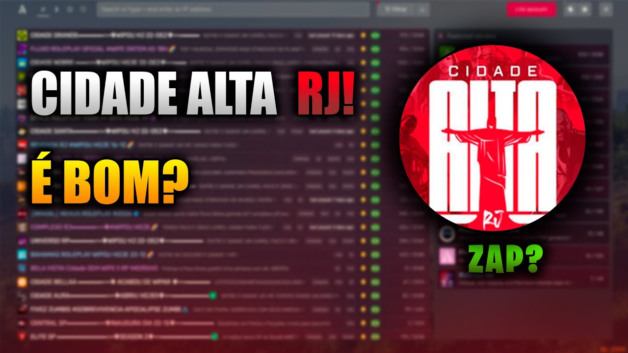 GTA RP SERVIDOR CIDADE ALTA RJ &Eacute; BOM? - An&aacute;lise 2025