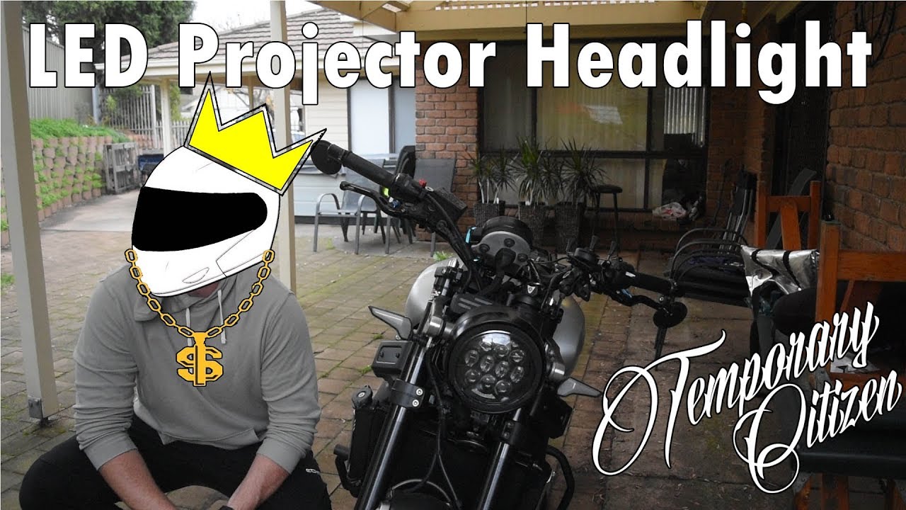 LED Projector Headlight Retrofit - Yamaha XSR900 Scrambler Build