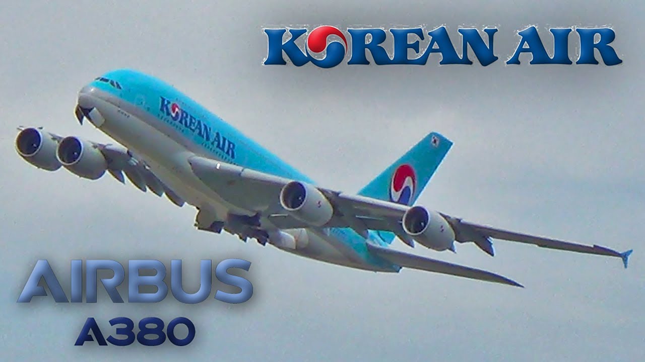 Korean Air AIRBUS A380! POWERFUL Takeoff at New York JFK Int'l Airport [Full HD]