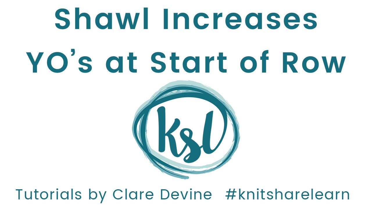 Shawl Increases - How to create a yarn over at the start of your row.