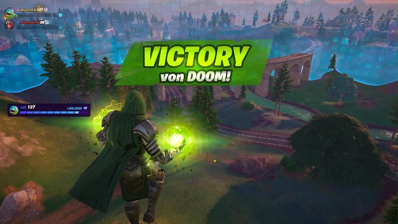 Fortnite - Turning myself into Doom to get the win! Duos Victory Royale with WannabeX