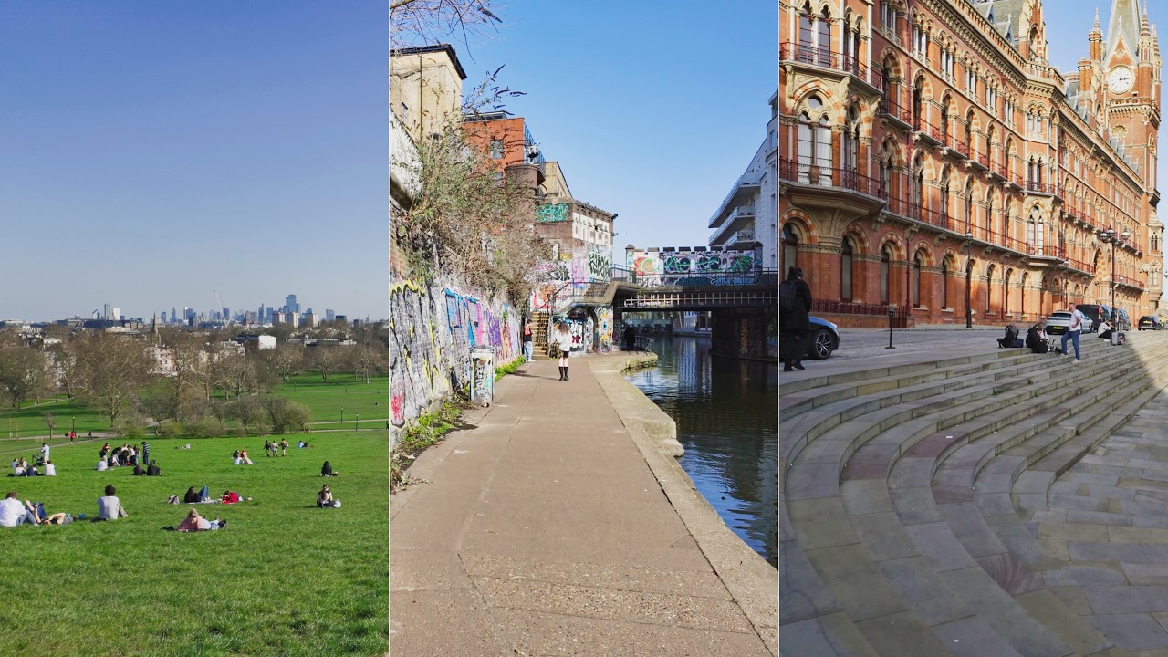 Primrose Hill to St Pancras | London Walk &bull; 4K HDR POV