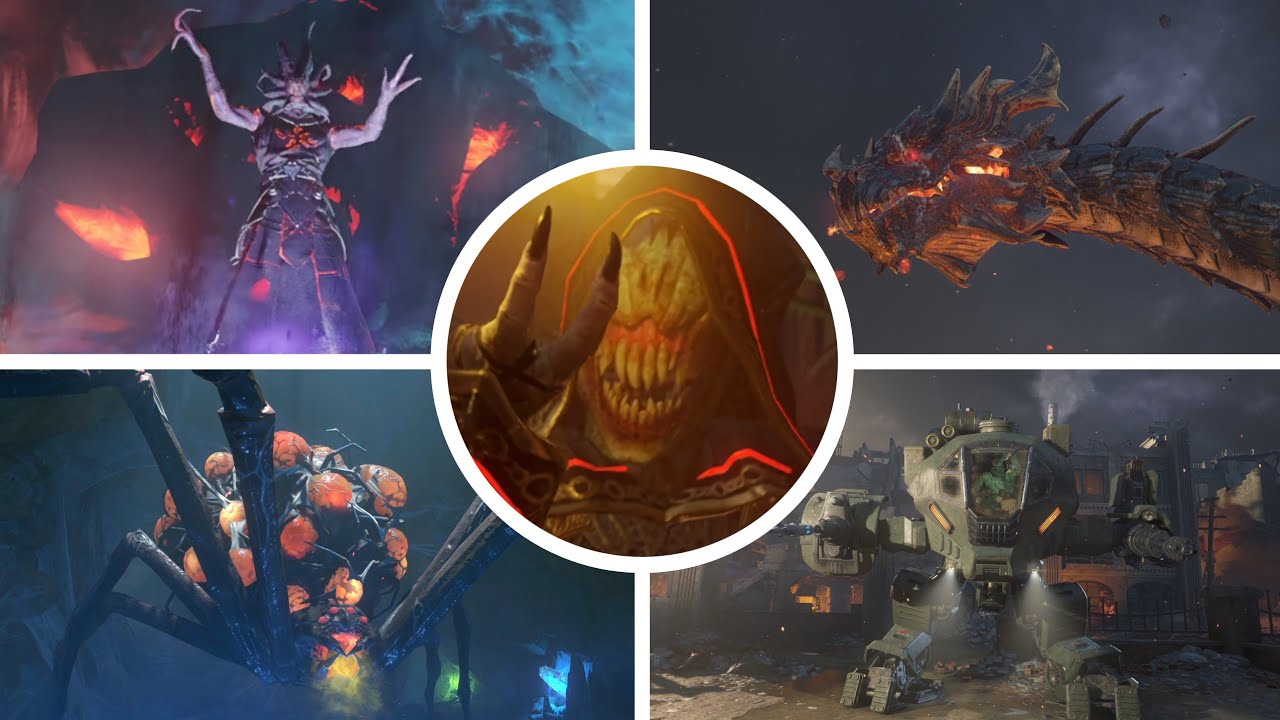 Black Ops 3 Zombies - All 7 Bosses (No Downs)