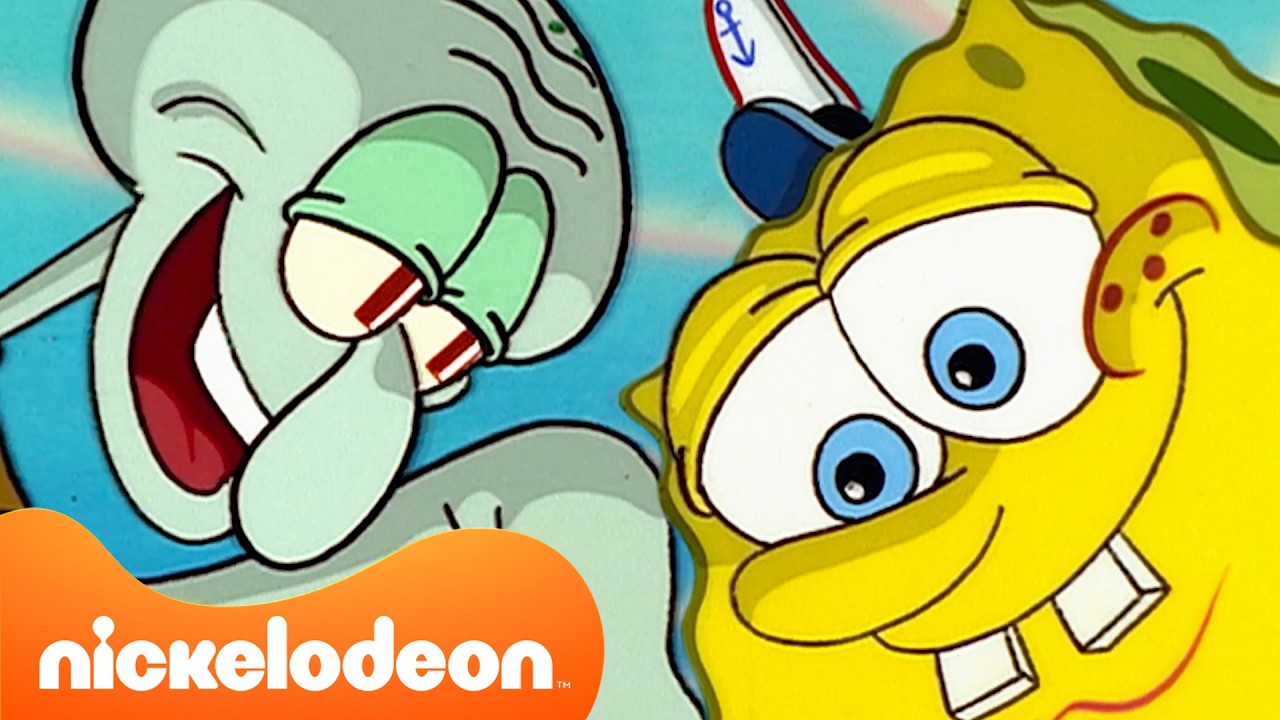 Bob Esponja | Los MEJORES momentos de Bob Esponja y Calamardo 🧽🦑 | 4 Horas | Nickelodeon en Espa&ntilde;ol