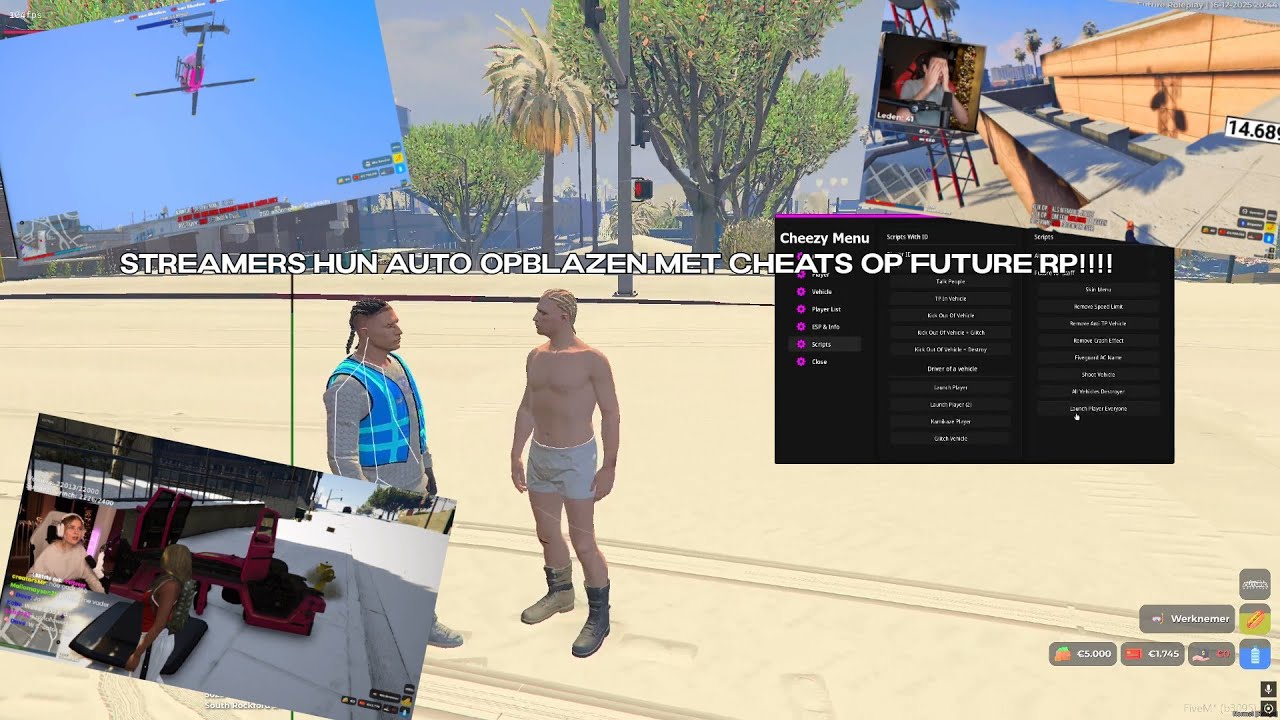 STREAMERS HUN AUTO OPBLAZEN MET CHEATS OP FUTURE RP!!!!