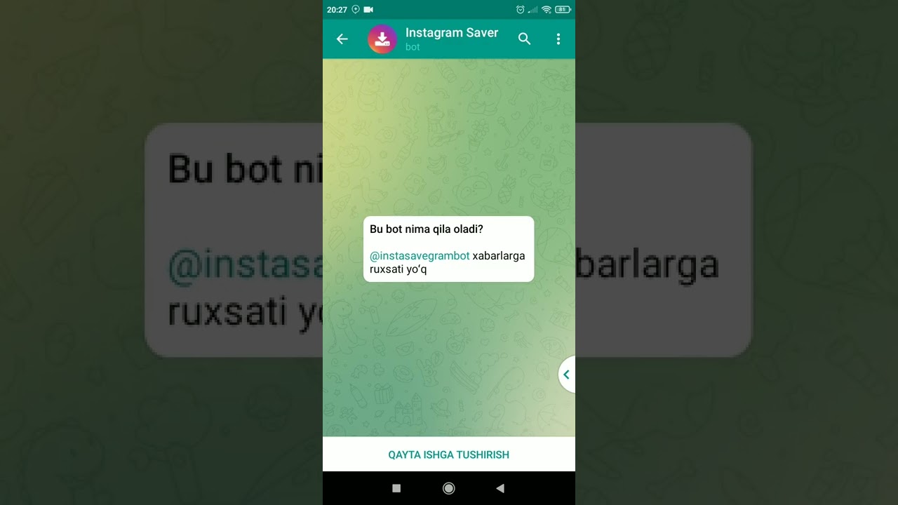 instagramdan rasm yuklash