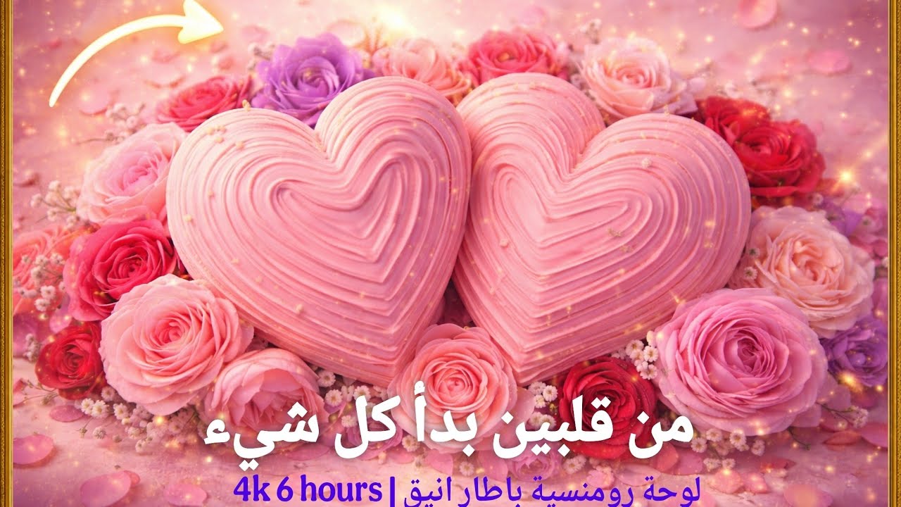 ♥️♥️حين يكون الحب قلبين | لوحة حب وعائلة | خلفية تلفاز رومانسية 4K | 6 hours ♥️ ♥️