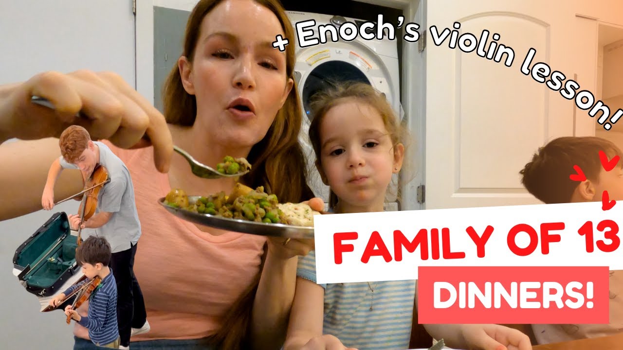 Family of 13 ❤️ What we eat in a week + Enoch plays the Bach Double with Josiah & Pearl's Music Camp