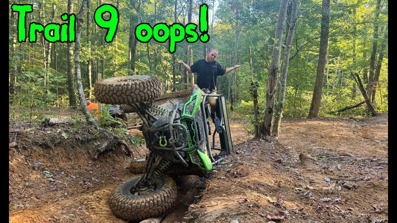 I Flopped... | Ride Royal Blue Double Black Trail 9 | waterfalls | KRX1000 & X3