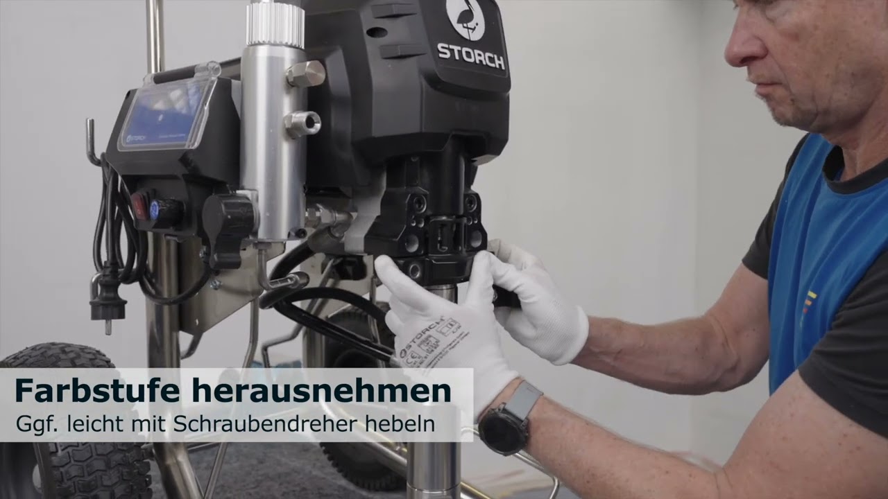 STORCH Airless SprayLine SL 1800 - Tutorial Farbstufenwechsel Airless SL 1800
