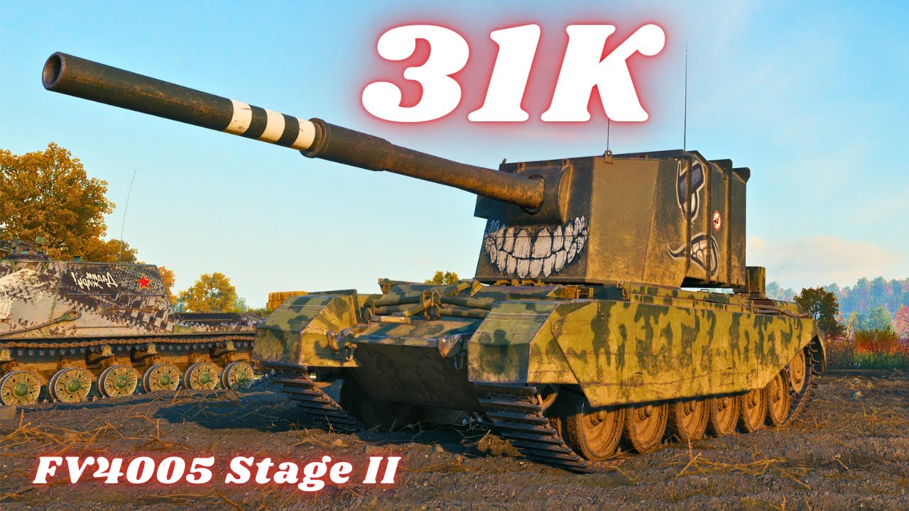 31K Damage with 3x FV4005 Stage II 10K & 11K  & 10K Dmg  World of Tanks