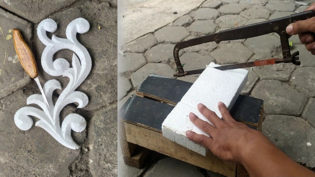 cara membuat pisau ukir Styrofoam | carving knife Styrofoam