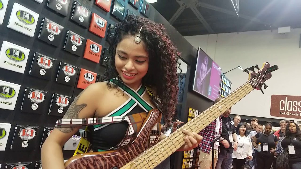Mohini Dey killin it at the SIT booth, 2019 NAMM