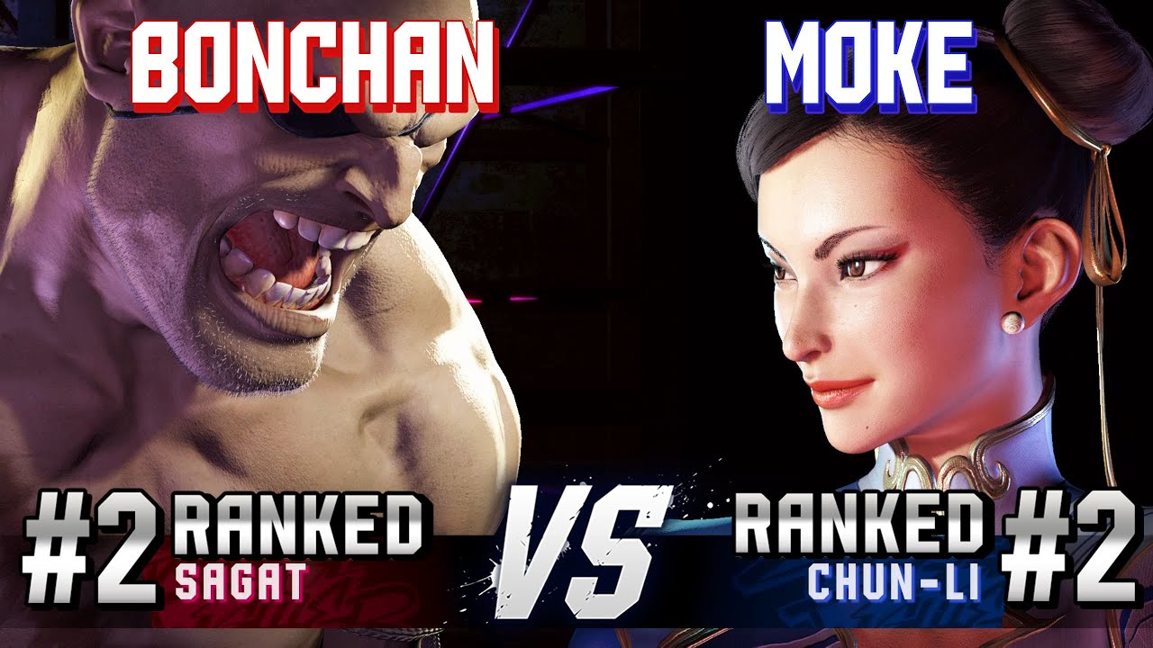 SF6 ▰ BONCHAN (#2 Ranked Sagat) vs MOKE (#2 Ranked Chun-Li) ▰ High Level Gameplay