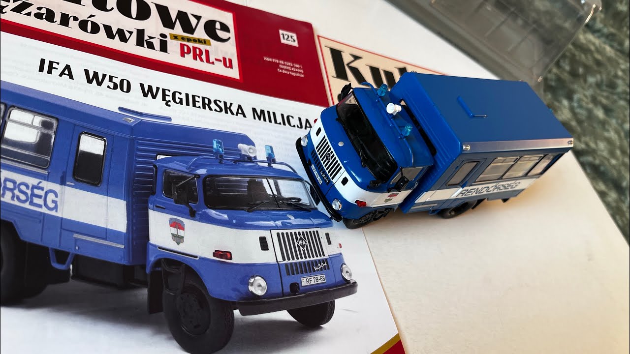 IFA W50 Rendőrség Police truck Kultowe Ciężarówki z epoki PRL-u 1/43 diecast model DeAgostini 