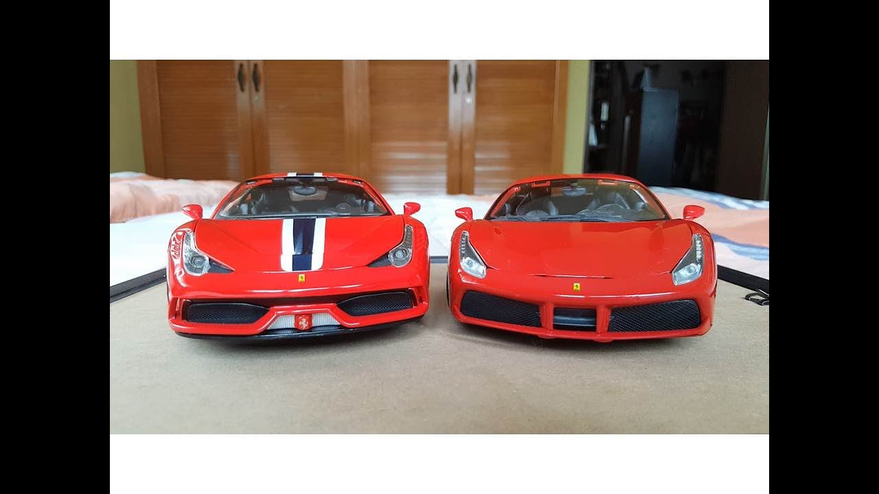 Bburago 1/18 Diecast - Ferrari 458 Speciale vs Ferrari 488 GTB