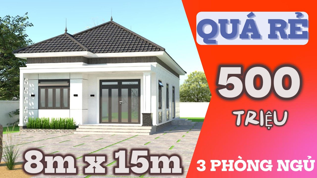 MẪU NHÀ MÁI NHẬT 3 PHÒNG NGỦ 1 PHÒNG THỜ ĐẸP