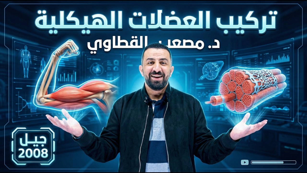 أقوى شرح لتركيب العضلة الهيكلية 💪🔥 | أحياء لجيل 2008 مع د. مصعب القطاوي
