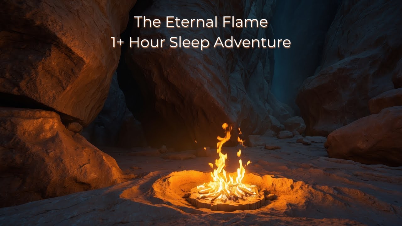 The Eternal Flame: 1+ Hour Sleep Story with Rain Sounds🌙Black Screen for Anxiety Relief & Deep Sleep
