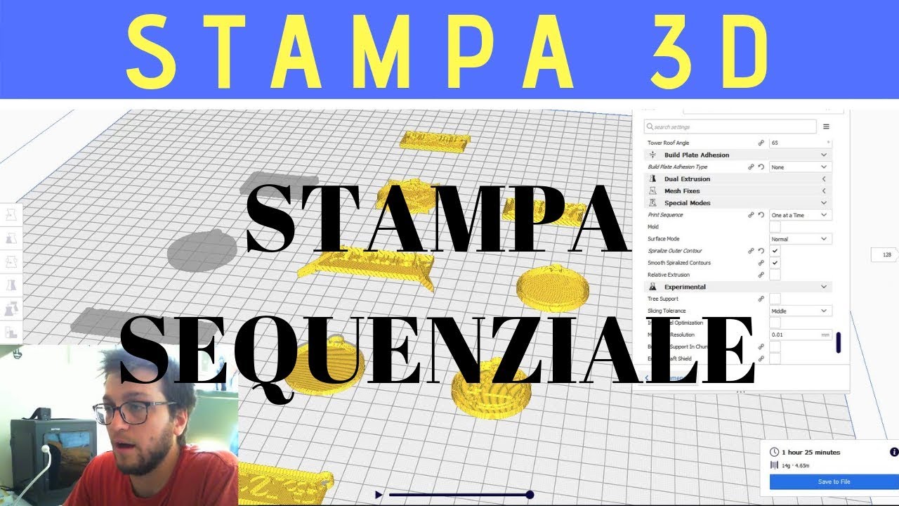 Stampa 3D Sequenziale su Cura