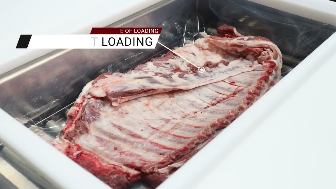 VERIPACK thermoforming machines - VKF90 - Vacuum application for meat pieces