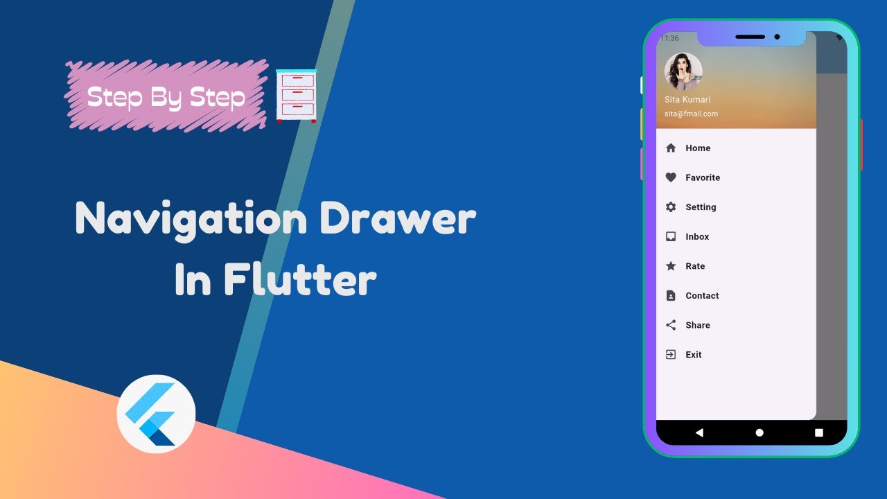 Flutter Sidebar Menu | Flutter Drawer