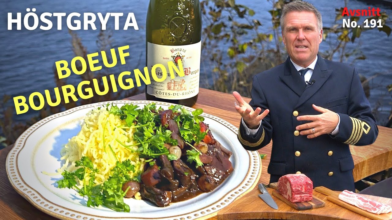 Bœuf bourguignon på stekhällI Kapten Mat I No. 191