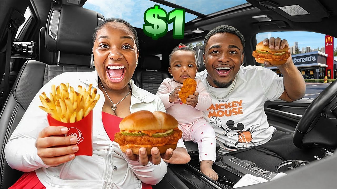 EATING ONLY $1 MENU ITEMS FROM FAST FOOD RESTAURANTS!