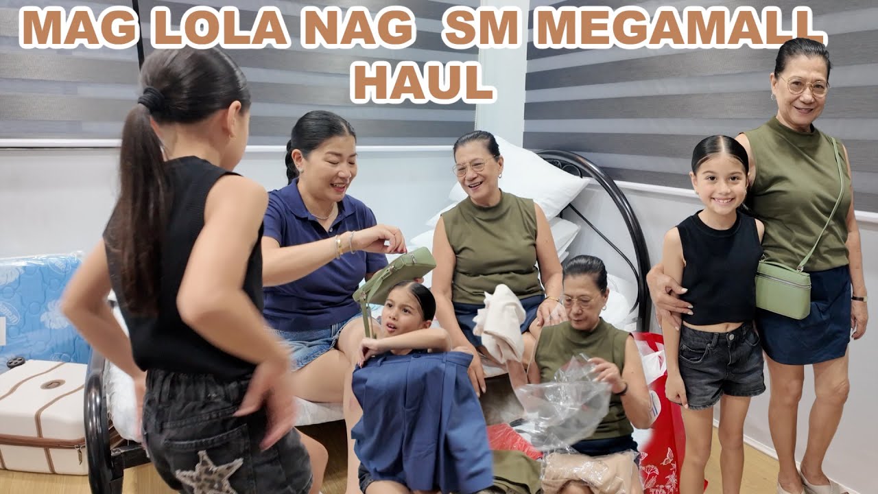 SHOPPING HAUL NG MAG LOLA AT UNBOXING NG NABILI NI HOLLY SA SM MEGAMALL