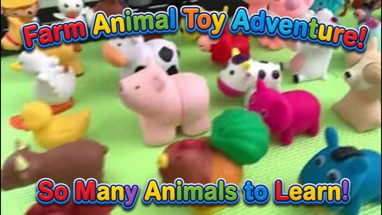 Игрушки в виде сельскохозяйственных животных для малышей! 🐮🐴🐑 Корова, лошадь, овца, свинья, коза ...