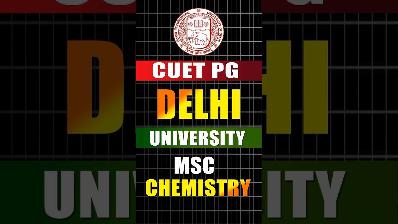 CUET PG 2025 | Delhi University | DU Msc chemistry | du cuet pg safe score #shorts