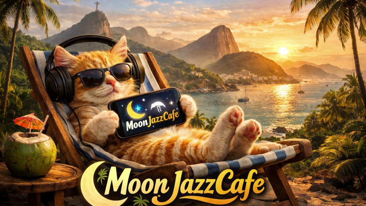  Sunset Smooth Jazz soul Lounge 🌴 Relaxing Guitar & Bossa & soul  Vibes (1 Hour)@MOONJAZZCAFÉCLUB 