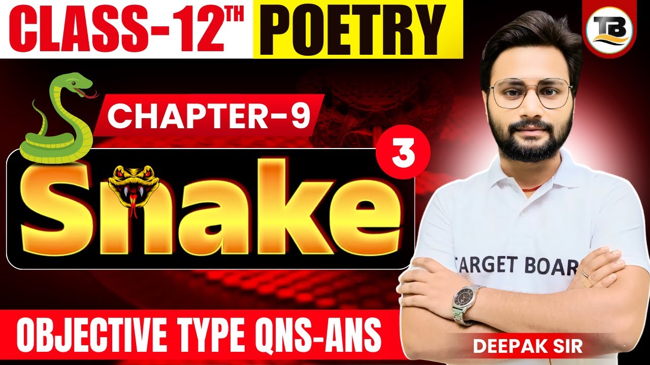 English Class 12th Poetry Chapter 9 | Snake | Class 12th English Bihar board | English