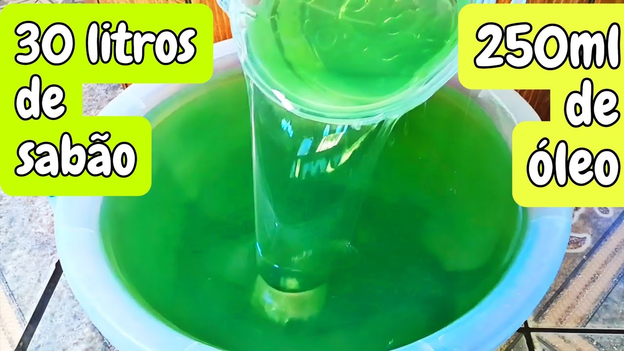 COM 250ML DE ÓLEO FIZ 30 LITROS DE SABÃO LÍQUIDO UAU LIMÃO SICILIANO POTENTE