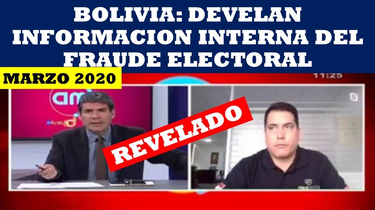 BOLIVIA: DEVELAN INFORMACION INTERNA DEL FRAUDE ELECTORAL