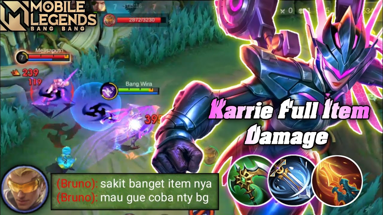 OP BANGET INI ITEM KARRIE ! DAMAGE NYA GAK MAIN MAIN ! KARRIE BEST BUILD 2025 ! MOBILE LEGEND