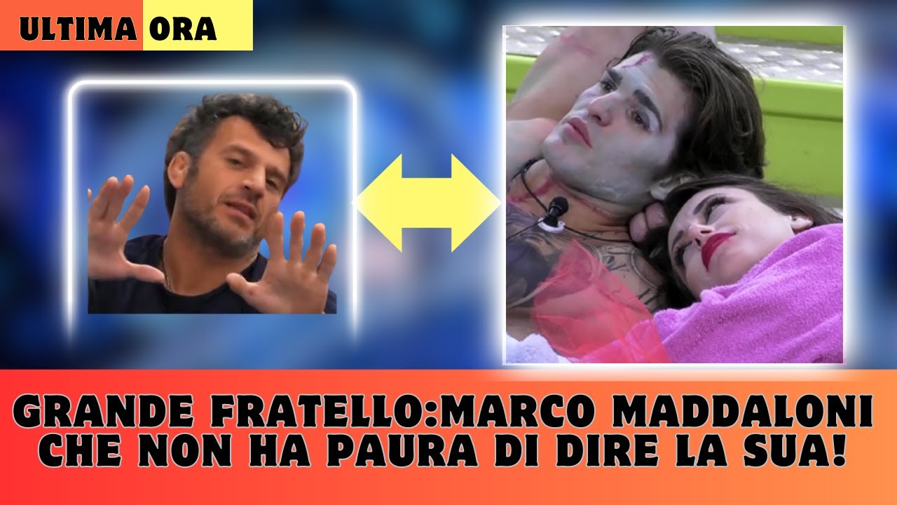 Grande fratello:Marco Maddaloni che non ha paura di dire la sua!