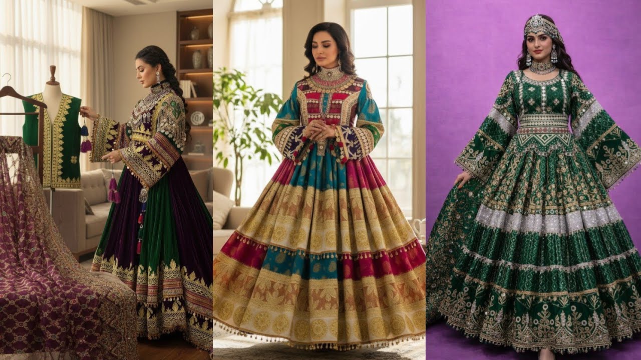😊 How can Afghan girls wear modern clothes according to their culture| new Trendy Afghani Eid dress 