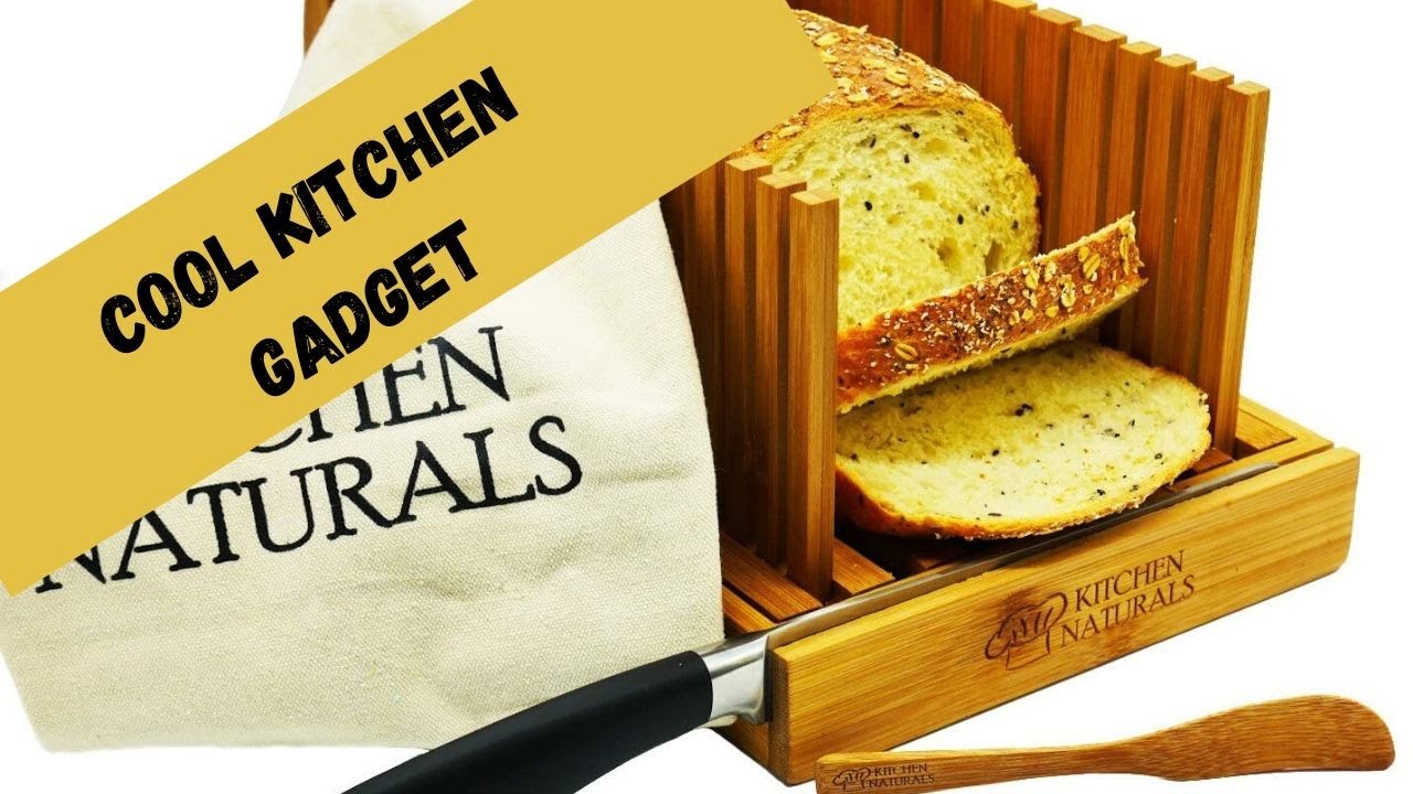 Cool Kitchen Gadget Foldable Bamboo Bread Slicer