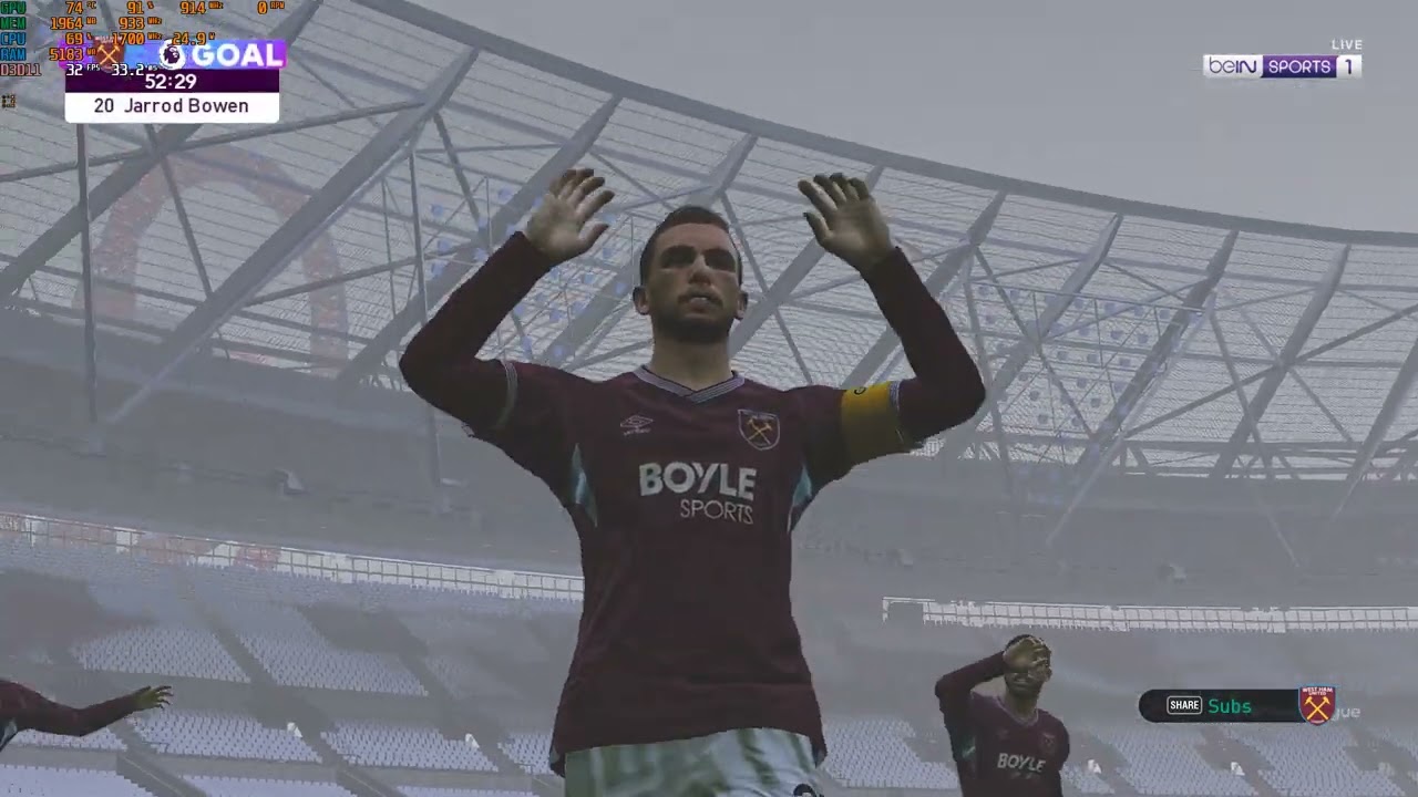 West Ham V Nottim Forest - RYZEN 5 3500U FOOTBALL LIFE 2026