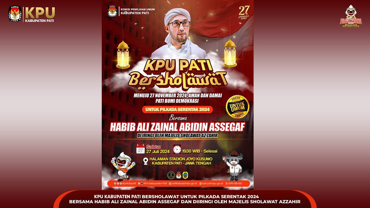 KPU PATI BERSHOLAWAT BERSAMA HABIB ZAENAL ABIDIN ASSEGAF &  MAJELIS HADROH AZZAHIR (PEKALONGAN)