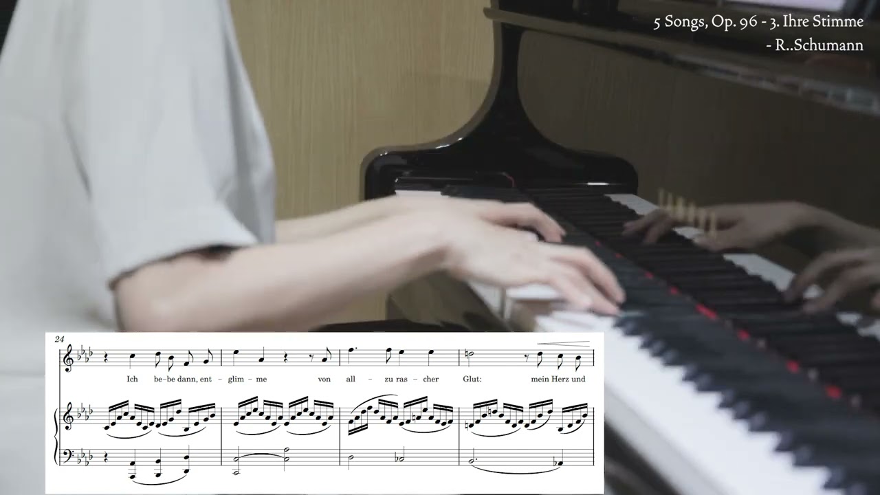 Ihre Stimme (A♭ Major) Op.96 no.3 - R. Schumann / piano accompaniment /독일가곡 / Lied / MOTA / 성악반주/ mr