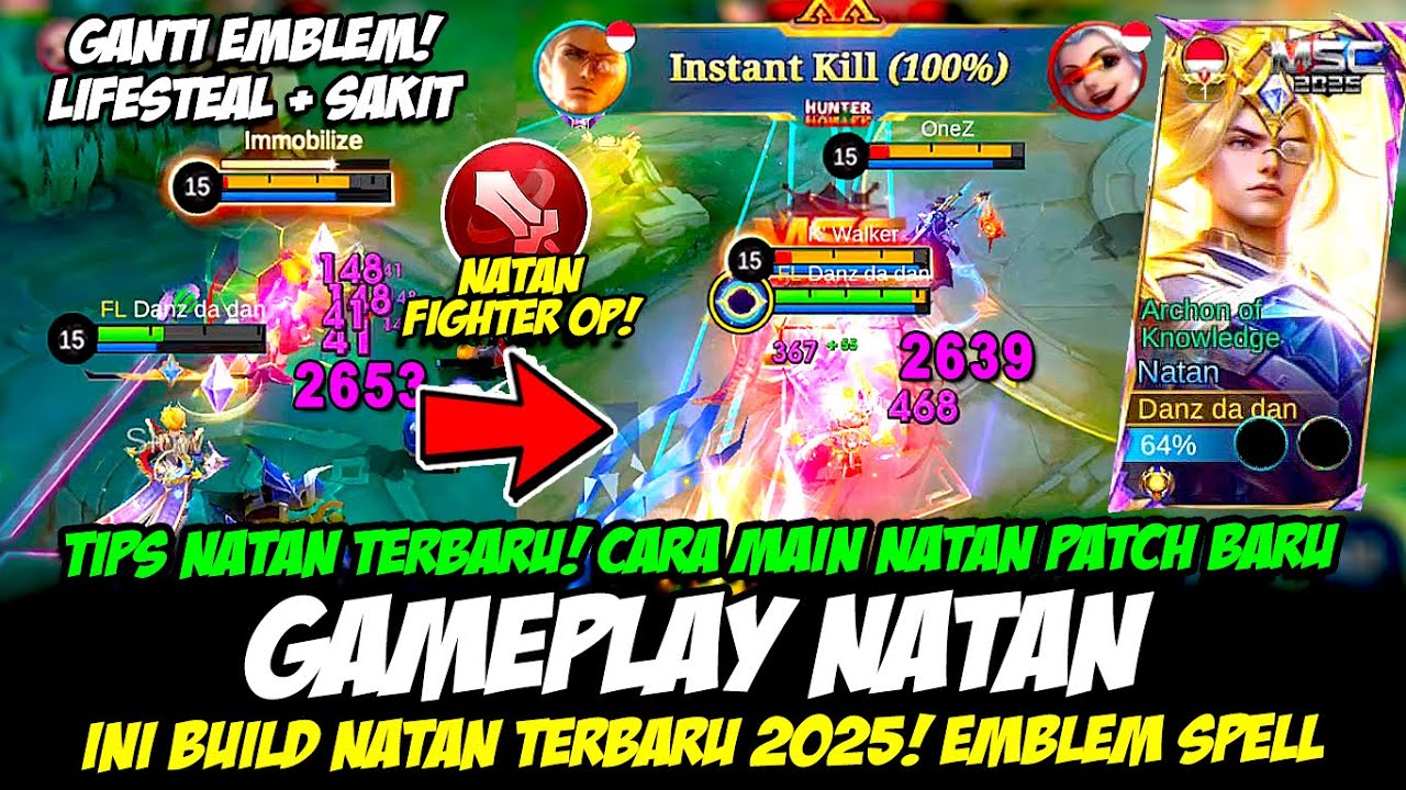 TIPS NATAN PALING SAKIT + LIFESTEAL GILA❗CARA MAIN NATAN TERBARU❗BUILD NATAN TERBARU❗GAMEPLAY NATAN