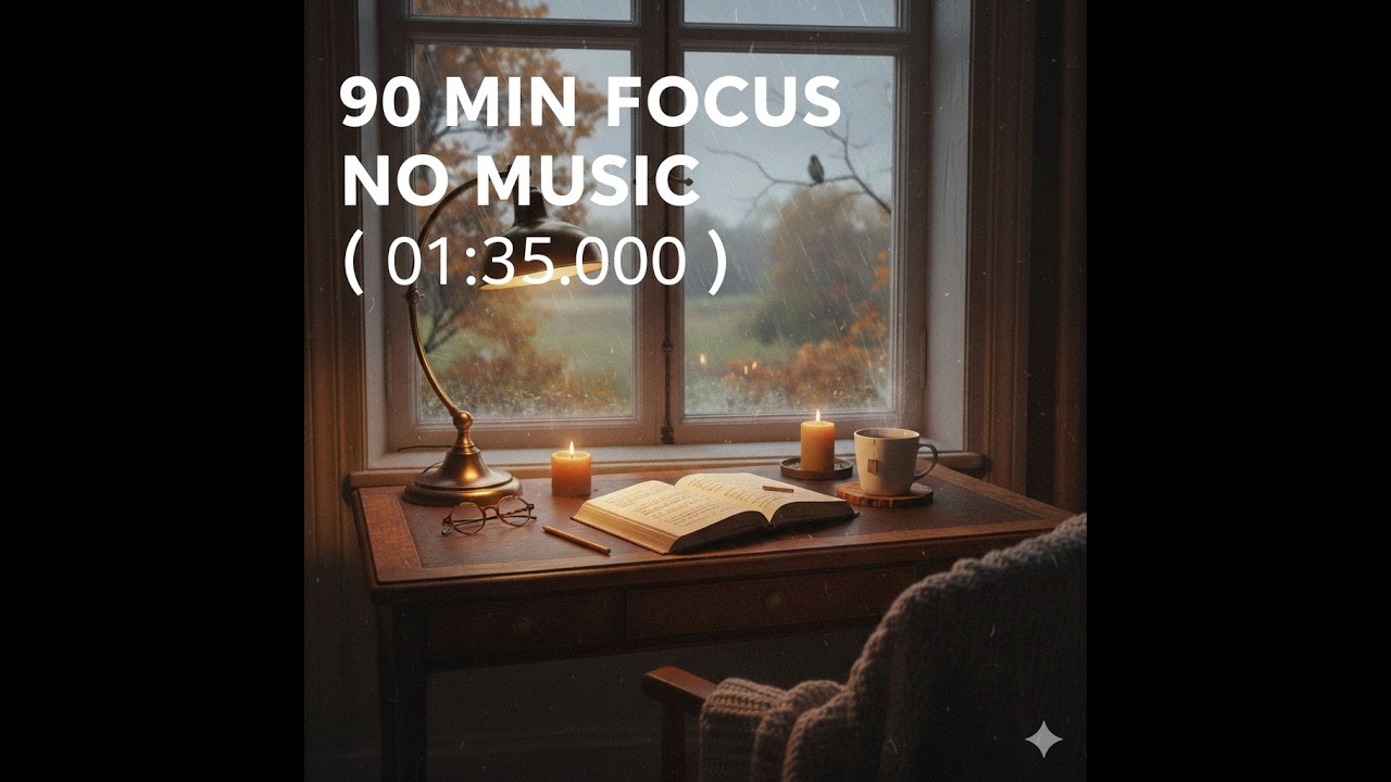 Realistic Study With Me: 95 Minutes of Deep Focus (No Music, Wind & Writing)
