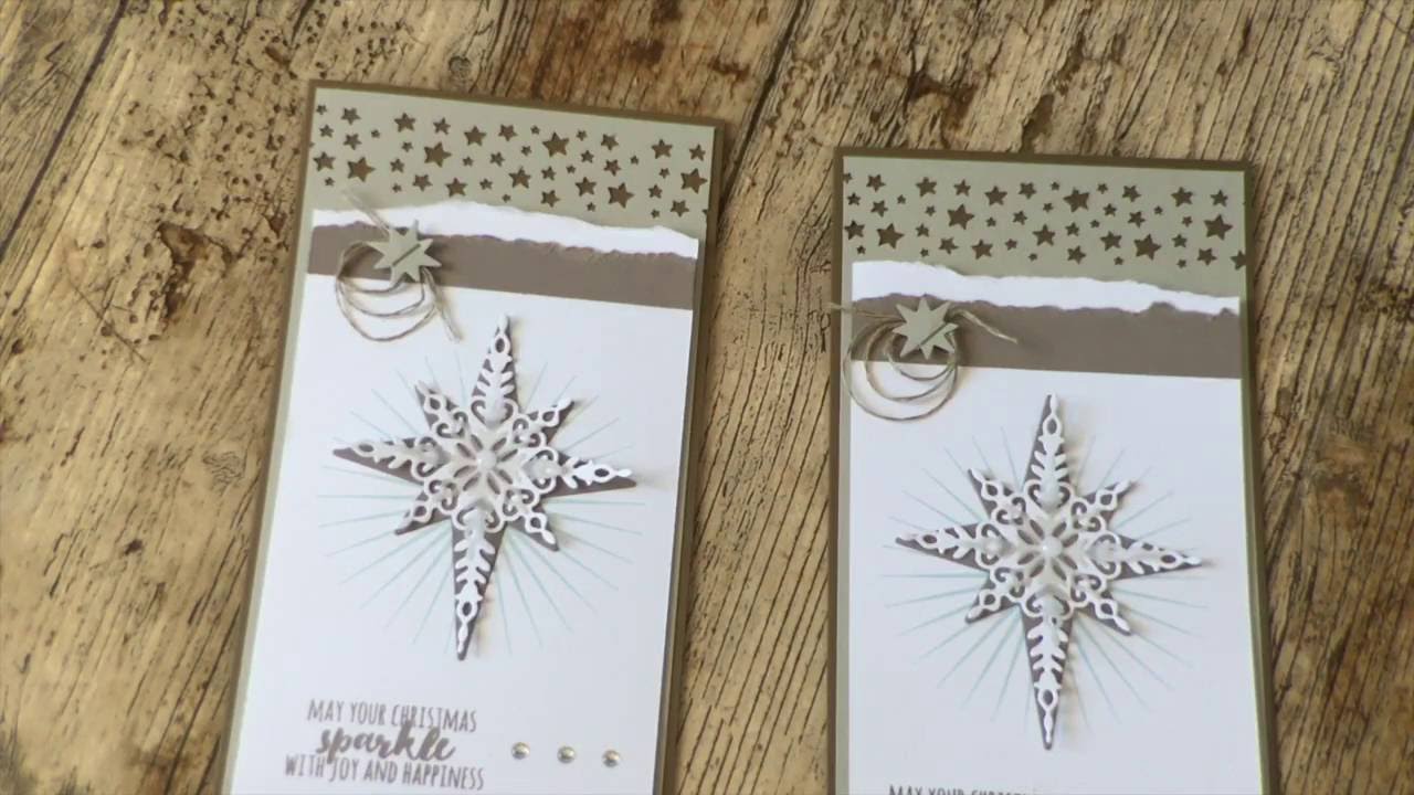 Christmas Card using Stampin' Up! Starlight Thinlits Dies