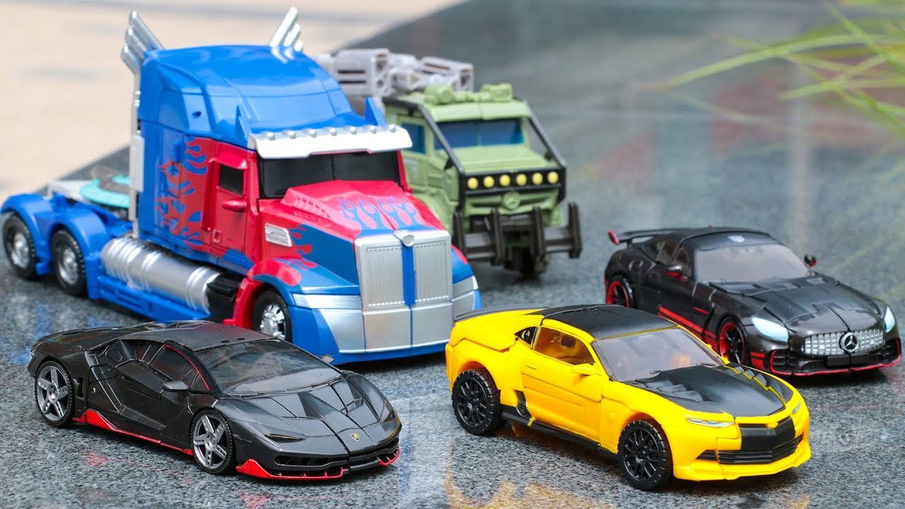 Transformers 5 TLK Autobots Bumblebee Drift Hot Rod Hound Oversized Optimus Prime Robots Car Toys